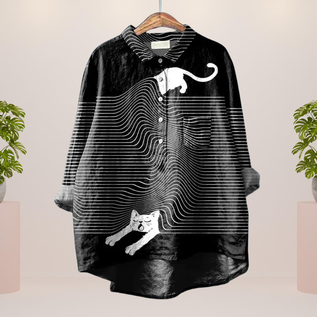 LANA | TRENDY KUNSTSHIRT MET PRINT