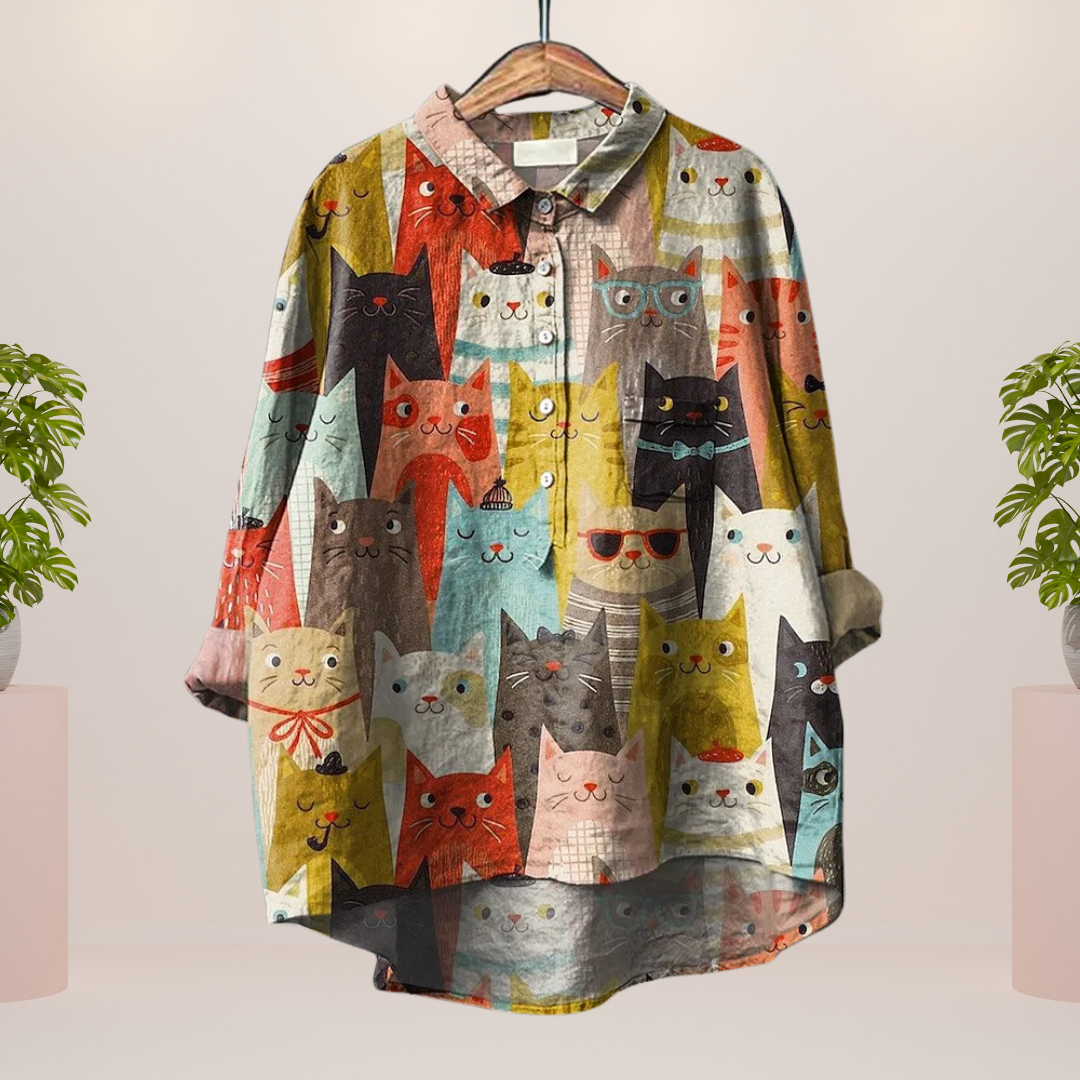 LANA | TRENDY KUNSTSHIRT MET PRINT