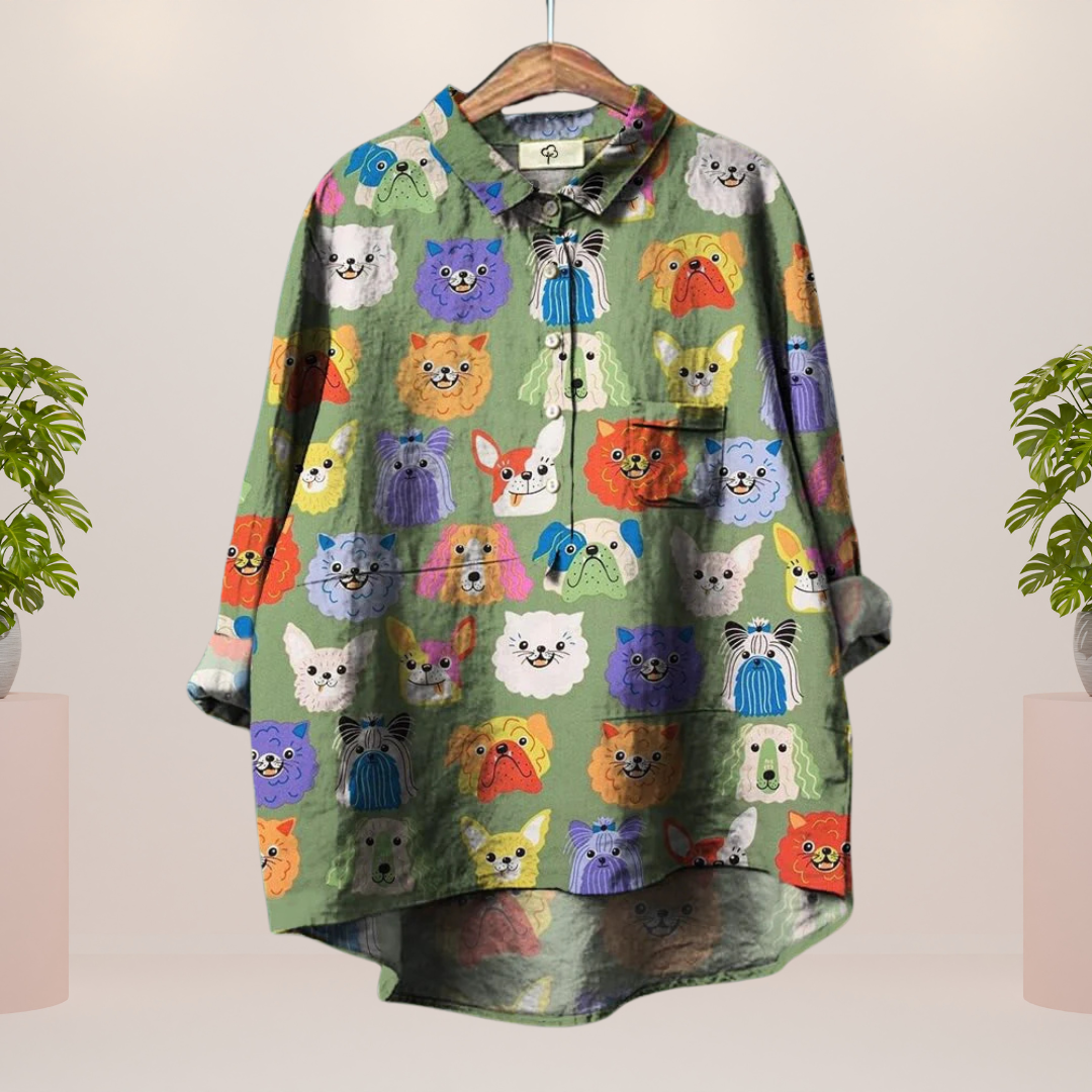 LANA | TRENDY KUNSTSHIRT MET PRINT