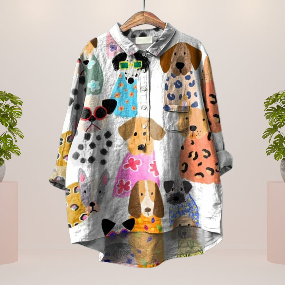 LANA | TRENDY KUNSTSHIRT MET PRINT