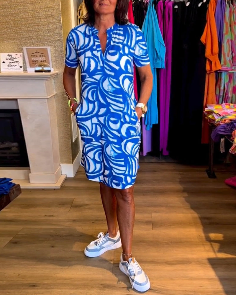 JULIA | PRINT JURK MET V-HALS