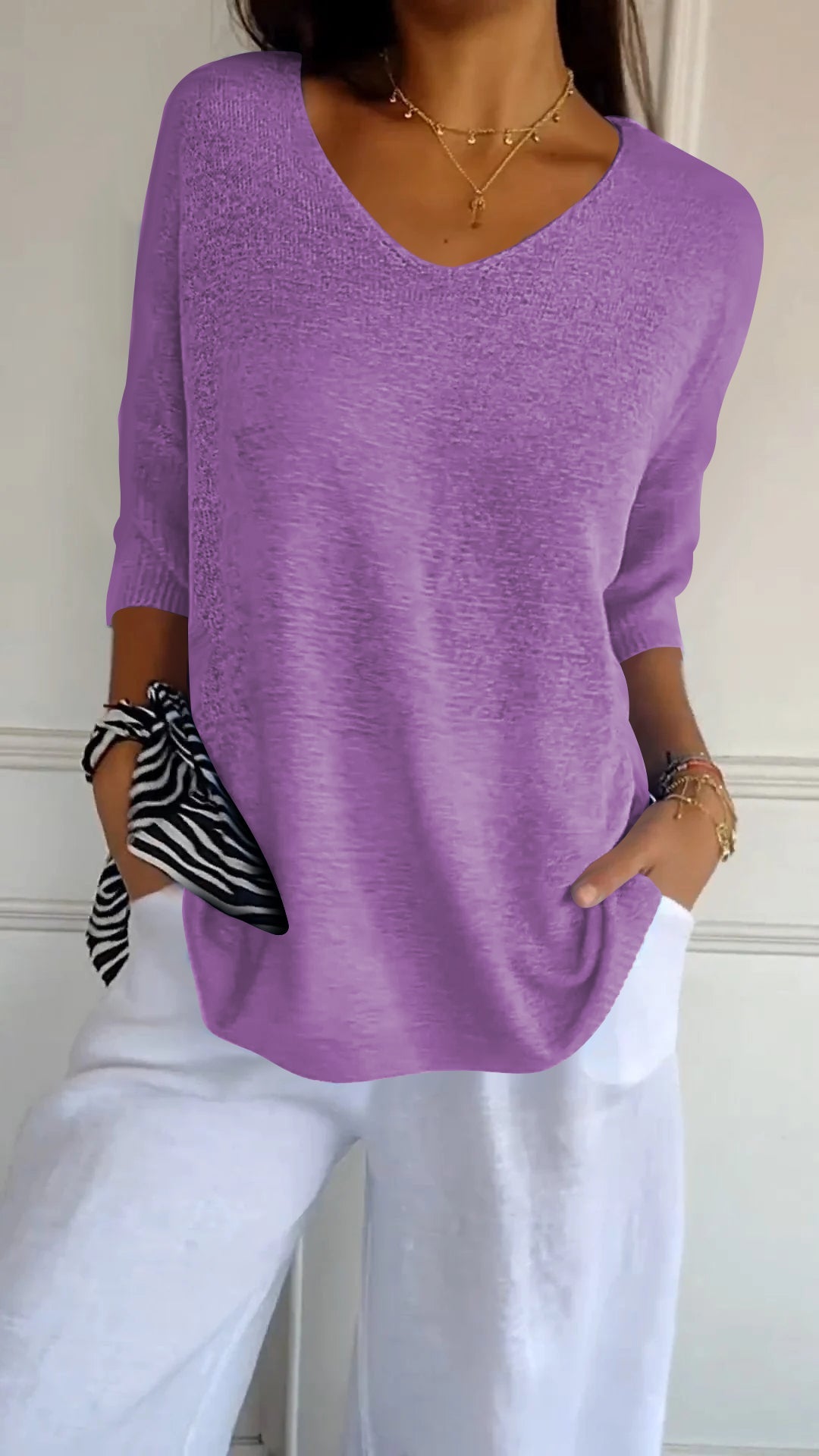 Anna - Gebreide V-hals top