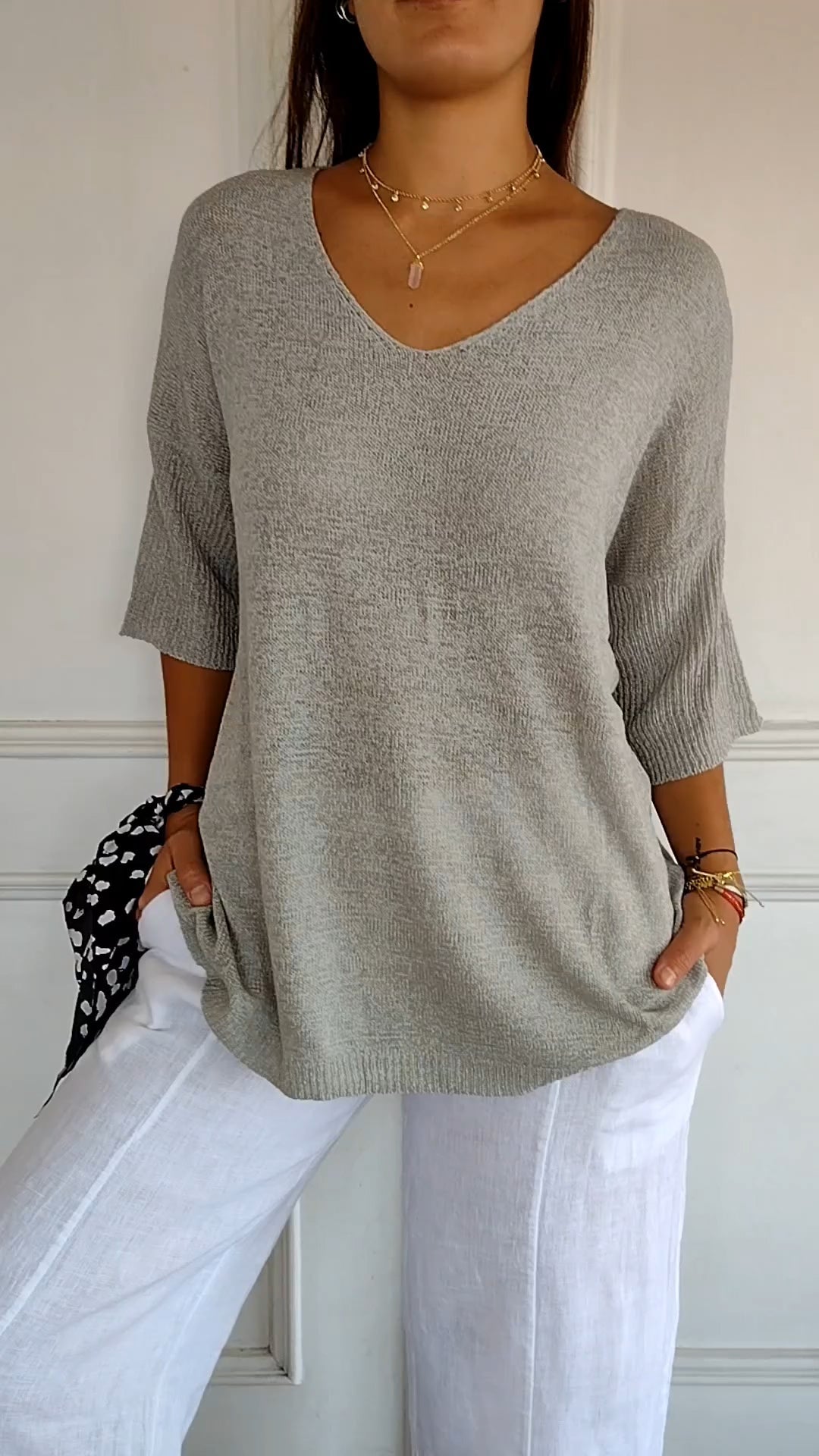 Anna - Gebreide V-hals top