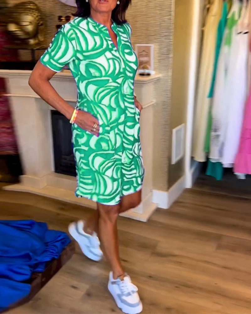 JULIA | PRINT JURK MET V-HALS