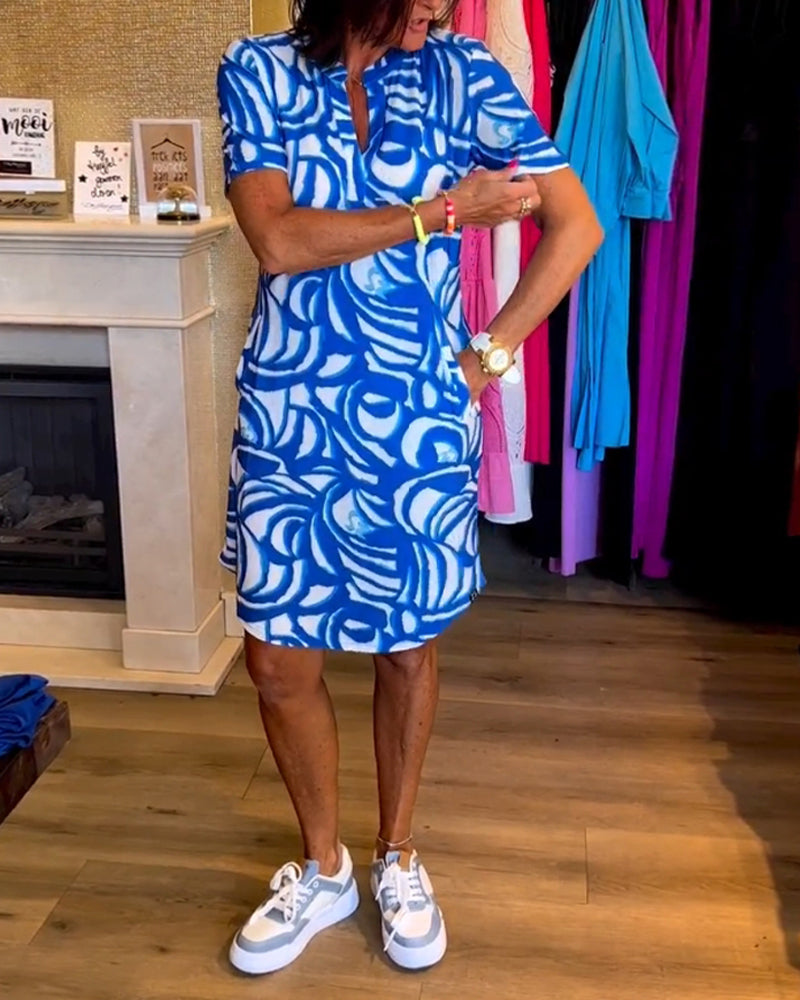 JULIA | PRINT JURK MET V-HALS