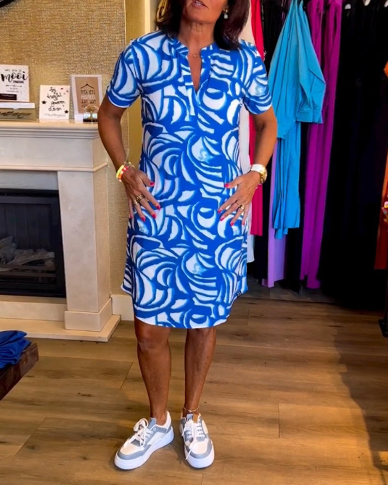 JULIA | PRINT JURK MET V-HALS