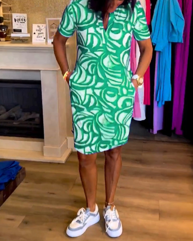 JULIA | PRINT JURK MET V-HALS