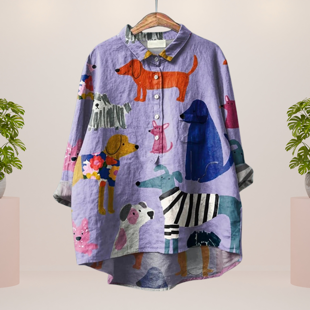 LANA | TRENDY KUNSTSHIRT MET PRINT
