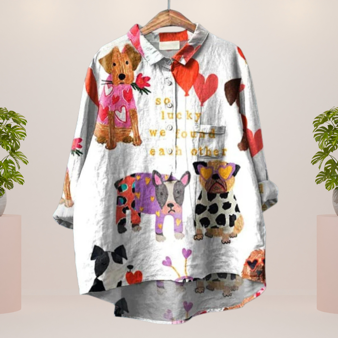 LANA | TRENDY KUNSTSHIRT MET PRINT