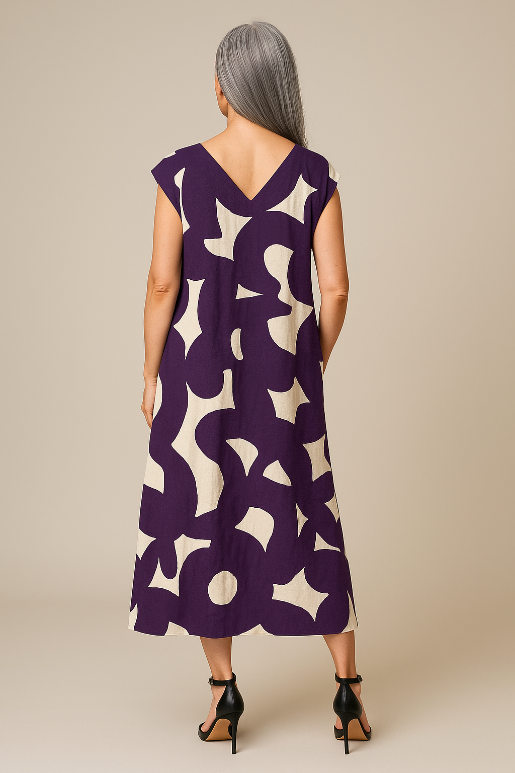 VERA | JURK MET PRINT EN V-HALS