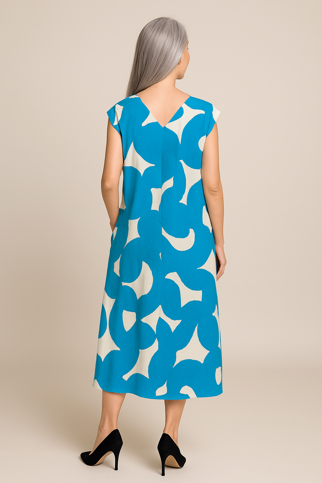 VERA | JURK MET PRINT EN V-HALS