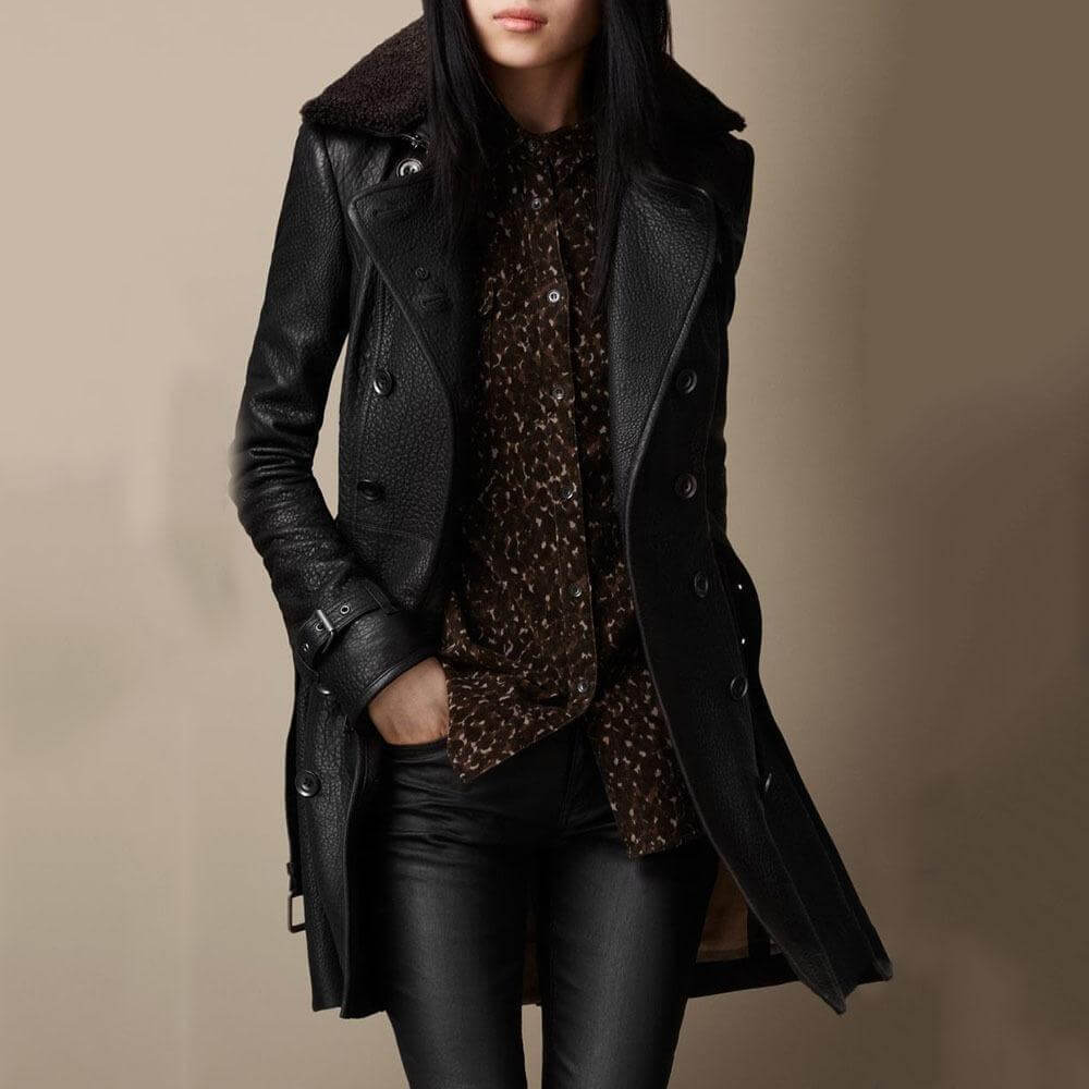 MARGO | LUXE LEREN TRENCHCOAT