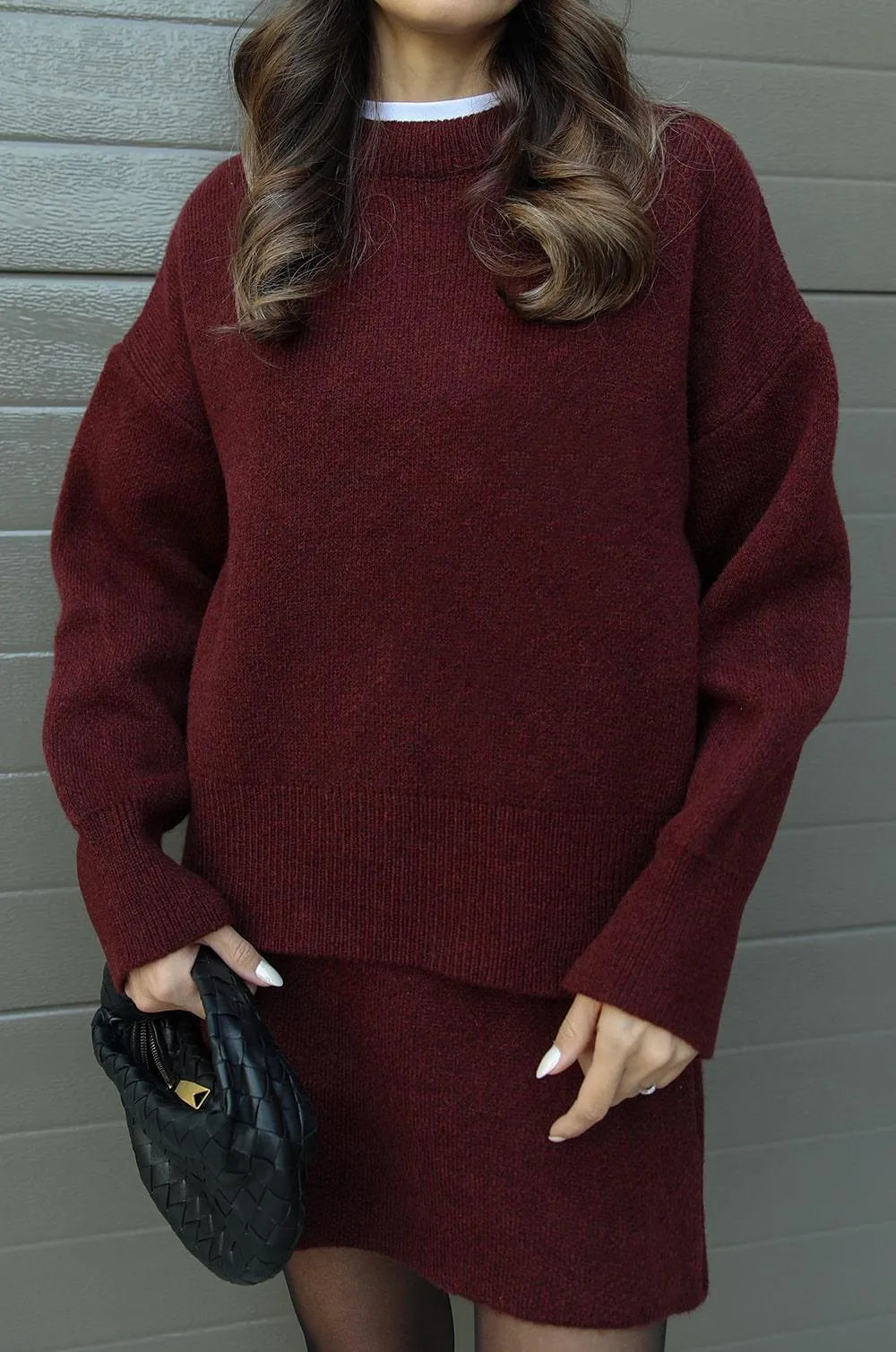 AURELIA | GEBREIDE SET MET TOP EN ROK
