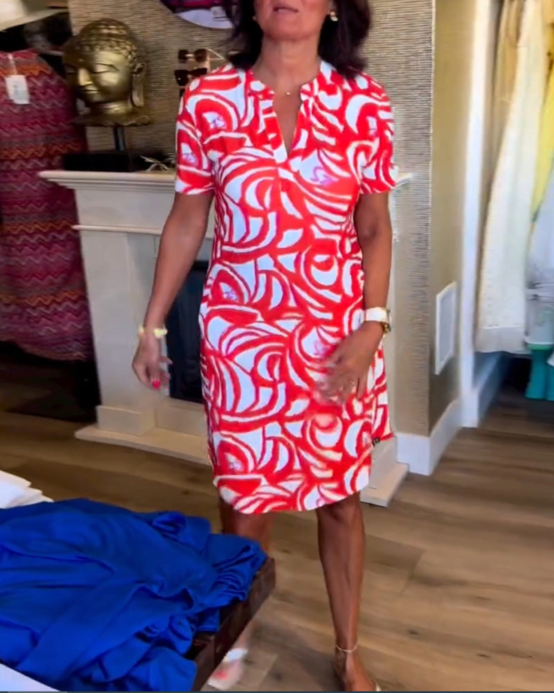 JULIA | PRINT JURK MET V-HALS