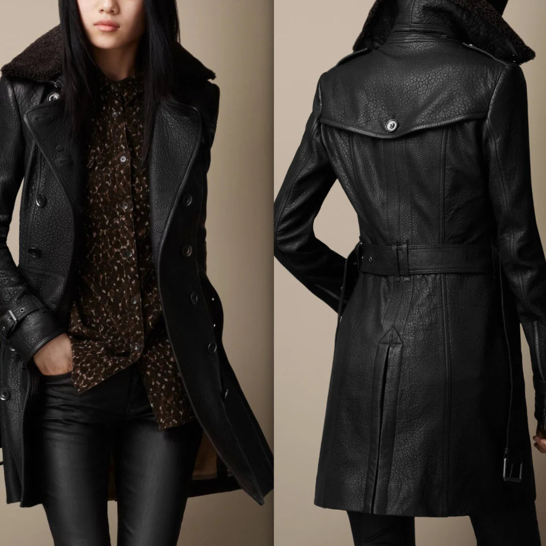 MARGO | LUXE LEREN TRENCHCOAT